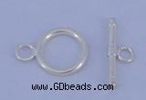 SSC10 5pcs 12mm donut 925 sterling silver toggle clasps