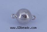 SSC107 5pcs 8mm round 925 sterling silver magnetic clasps