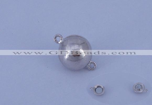 SSC108 5pcs 10mm round 925 sterling silver magnetic clasps