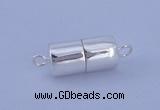 SSC109 5pcs 6.5*13mm tube 925 sterling silver magnetic clasps