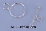 SSC11 5pcs 12mm donut 925 sterling silver toggle clasps