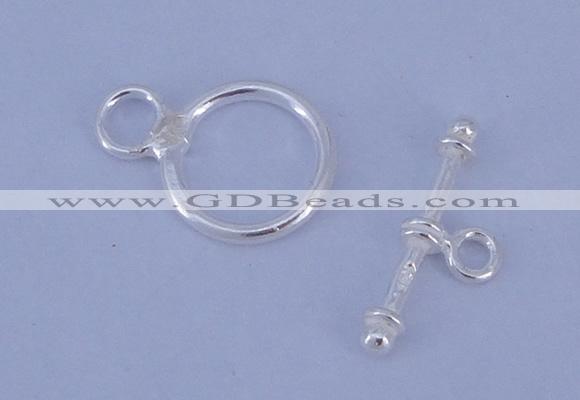 SSC11 5pcs 12mm donut 925 sterling silver toggle clasps