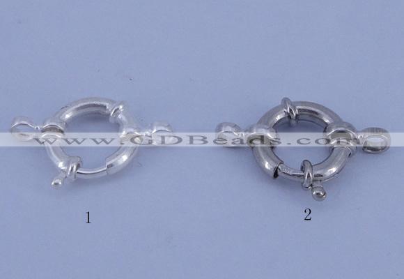 SSC203 5pcs 13.5mm 925 sterling silver spring rings clasps