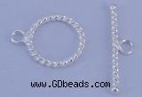 SSC21 5pcs 14.5mm donut 925 sterling silver toggle clasps