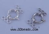 SSC211 5pcs three-strand 13.5mm 925 sterling silver spring rings clasps