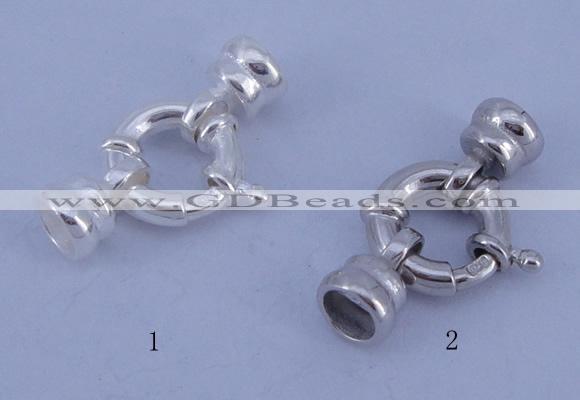 SSC213 5pcs 12mm sterling silver spring rings clasps