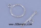 SSC25 5pcs 12mm donut 925 sterling silver toggle clasps