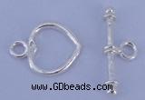 SSC27 5pcs 11*14mm heart 925 sterling silver toggle clasps