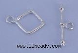 SSC31 5pcs 12*16mm diamond 925 sterling silver toggle clasps