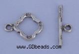 SSC32 5pcs 11*15mm diamond 925 sterling silver toggle clasps