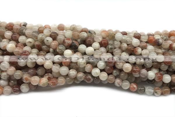 SUNS15 15 inches 6mm round golden sunstone gemstone beads