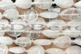 TEAR02 15 inches 13*18mm flat teardrop white jade beads