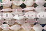 TEAR05 15 inches 13*18mm flat teardrop rose quartz beads