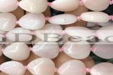 TEAR06 15 inches 13*18mm flat teardrop pink aventurine jade beads