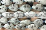 TEAR08 15 inches 13*18mm flat teardrop sesame jasper beads