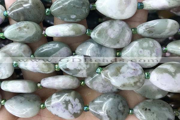 TEAR11 15 inches 13*18mm flat teardrop jasper gemstone beads