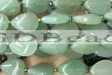 TEAR17 15 inches 13*18mm flat teardrop green aventurine beads