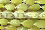 TEAR19 15 inches 13*18mm flat teardrop jade gemstone beads