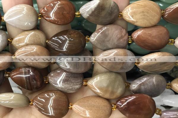 TEAR29 15 inches 13*18mm flat teardrop jasper gemstone beads