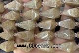 TEAR43 15 inches 10*20mm - 13*23mm faceted freeform teardrop jade beads