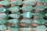 TEAR45 15 inches 10*20mm - 13*23mm faceted freeform teardrop strawberry quartz beads