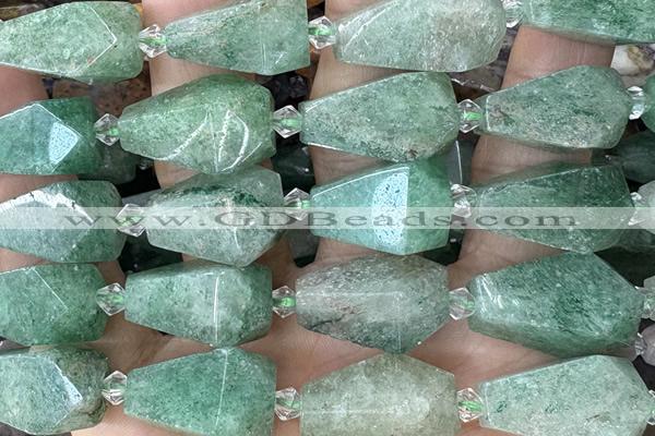 TEAR45 15 inches 10*20mm - 13*23mm faceted freeform teardrop strawberry quartz beads