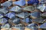 TEAR50 15 inches 10*20mm - 13*23mm faceted freeform teardrop sodalite beads