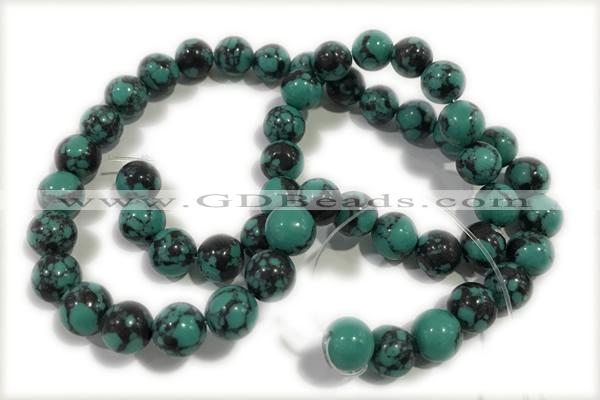 TURQ102 15 inches 6mm round synthetic turquoise beads