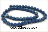 TURQ111 15 inches 4mm round synthetic turquoise beads