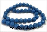 TURQ121 15 inches 4mm round synthetic turquoise beads