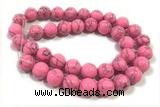 TURQ196 15 inches 4mm round synthetic turquoise beads