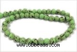 TURQ25 15 inches 12mm round synthetic turquoise with shelled beads