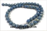 TURQ89 15 inches 10mm round synthetic turquoise with shelled beads